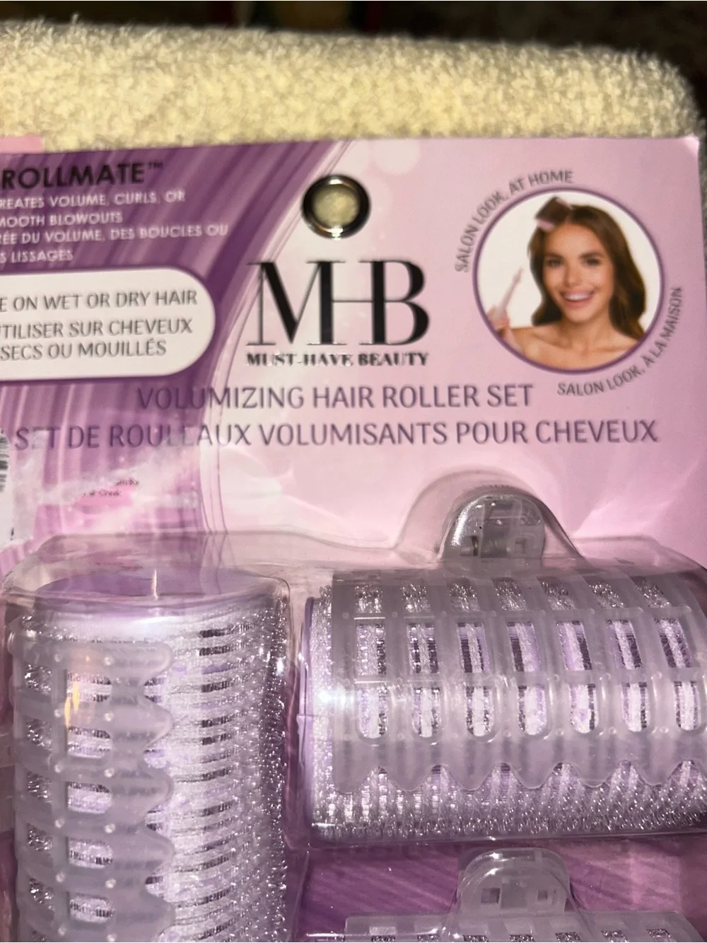 Rollmate Volumizing Hair Roller Set - Pink/Lavender